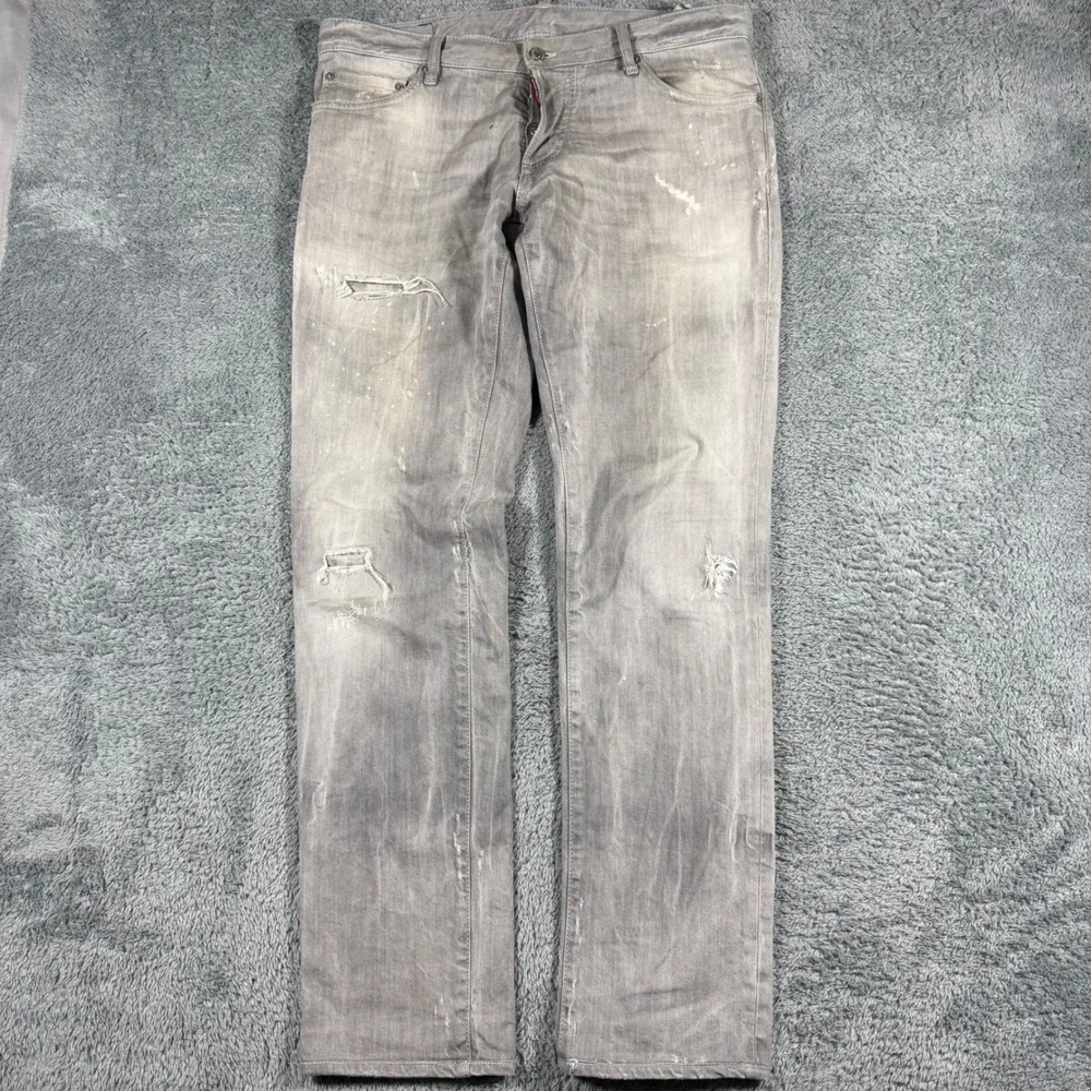 Dsquared2 Jeans Mens 50 (36x33)  Distressed Paint Splatter Made in Italy Designe